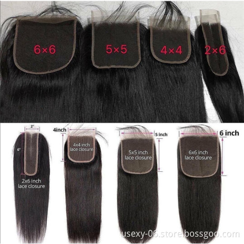 13X6 13x4 HD Lace Frontal Brazilian Human Hair, 4x4 6x6 5x5 HD Lace Closure With Baby Hair, Bundles With Hd Swiss Lace Frontal